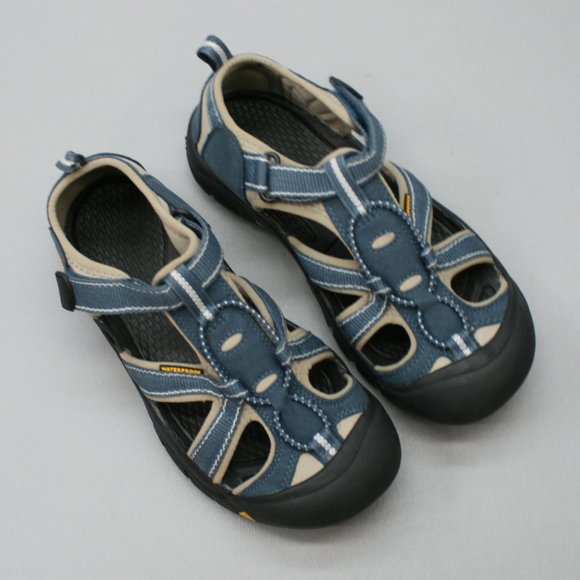 KEEN Big Kids 5 Youth Venice H2 Waterproof Blue Hook Loop Strap Sport Sandals - Picture 6 of 11